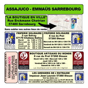 LA BOUTIQUE EN VILLE DE SARREBOURG – Assajuco Emmaüs